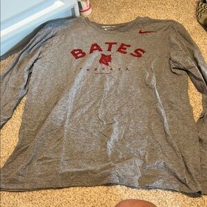 Gray Long Sleeve Bates Bobcats Shirt